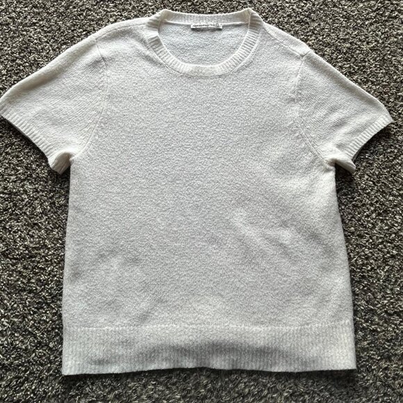 White Abercrombie Fitch Luxeloft Crewneck Sweater, Womens Large Pullover - Picture 1 of 6